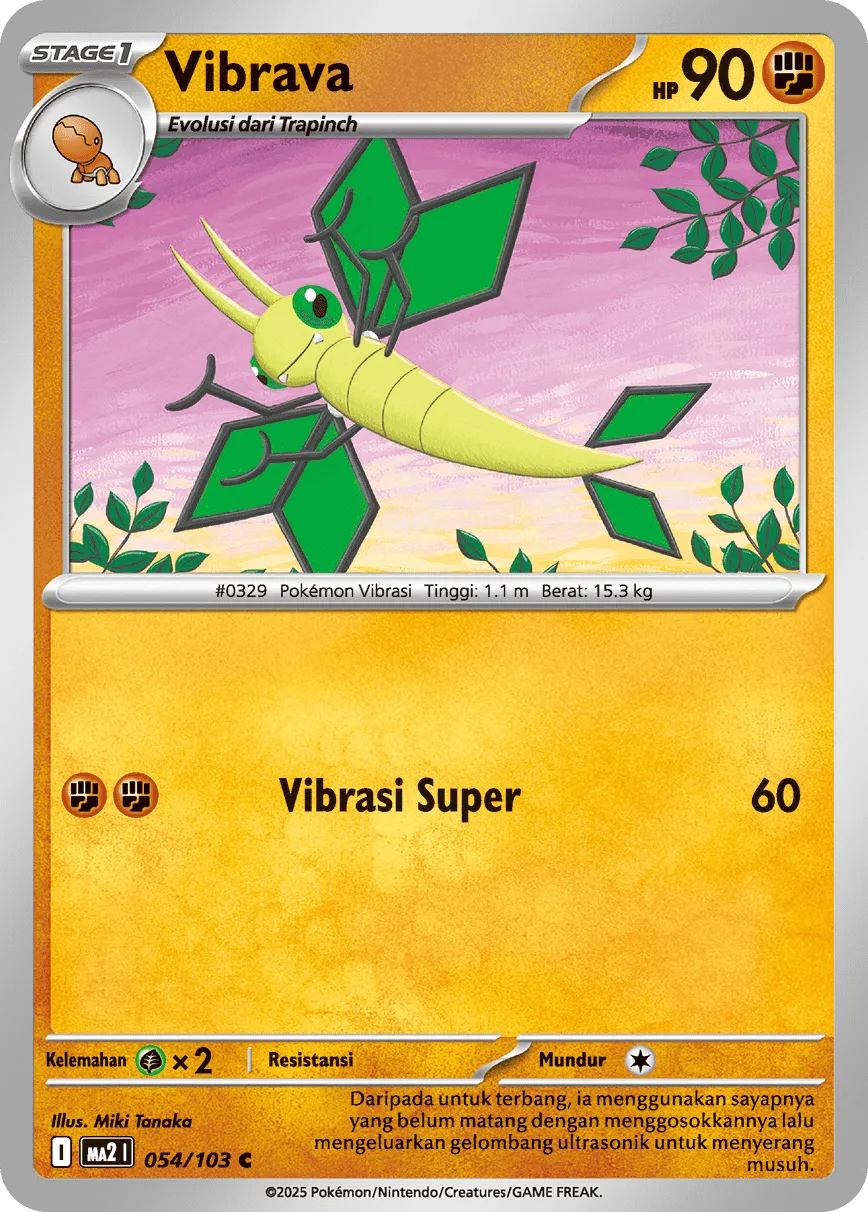 Vibrava 054 — Blue Blaze (Indonesian Pokémon TCG card)