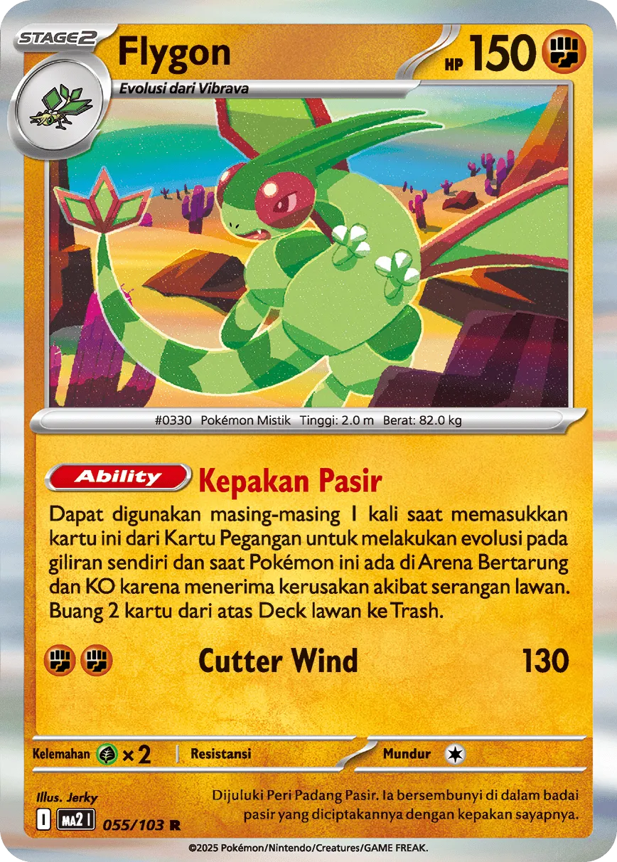 Flygon 055 — Blue Blaze (Indonesian Pokémon TCG card)