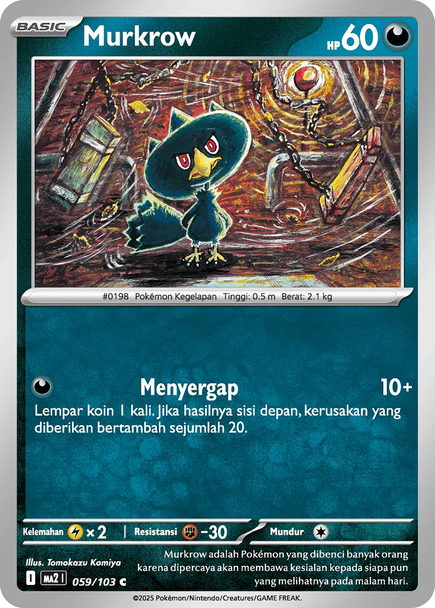 Murkrow 059 — Blue Blaze (Indonesian Pokémon TCG card)