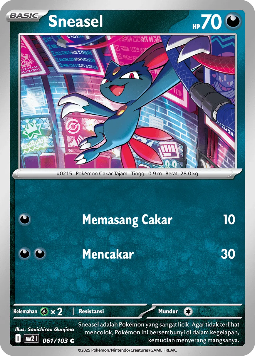 Sneasel 061 — Blue Blaze (Indonesian Pokémon TCG card)