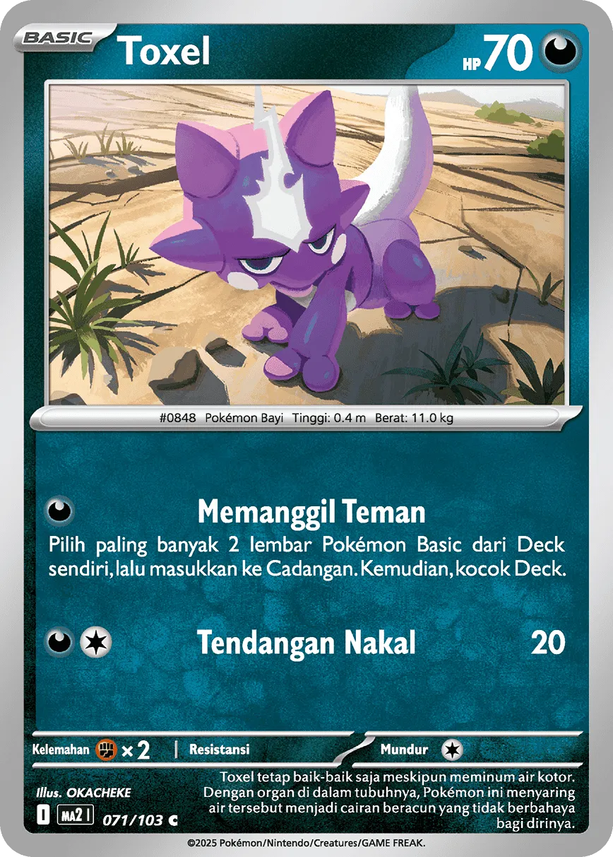 Toxel 071 — Blue Blaze (Indonesian Pokémon TCG card)