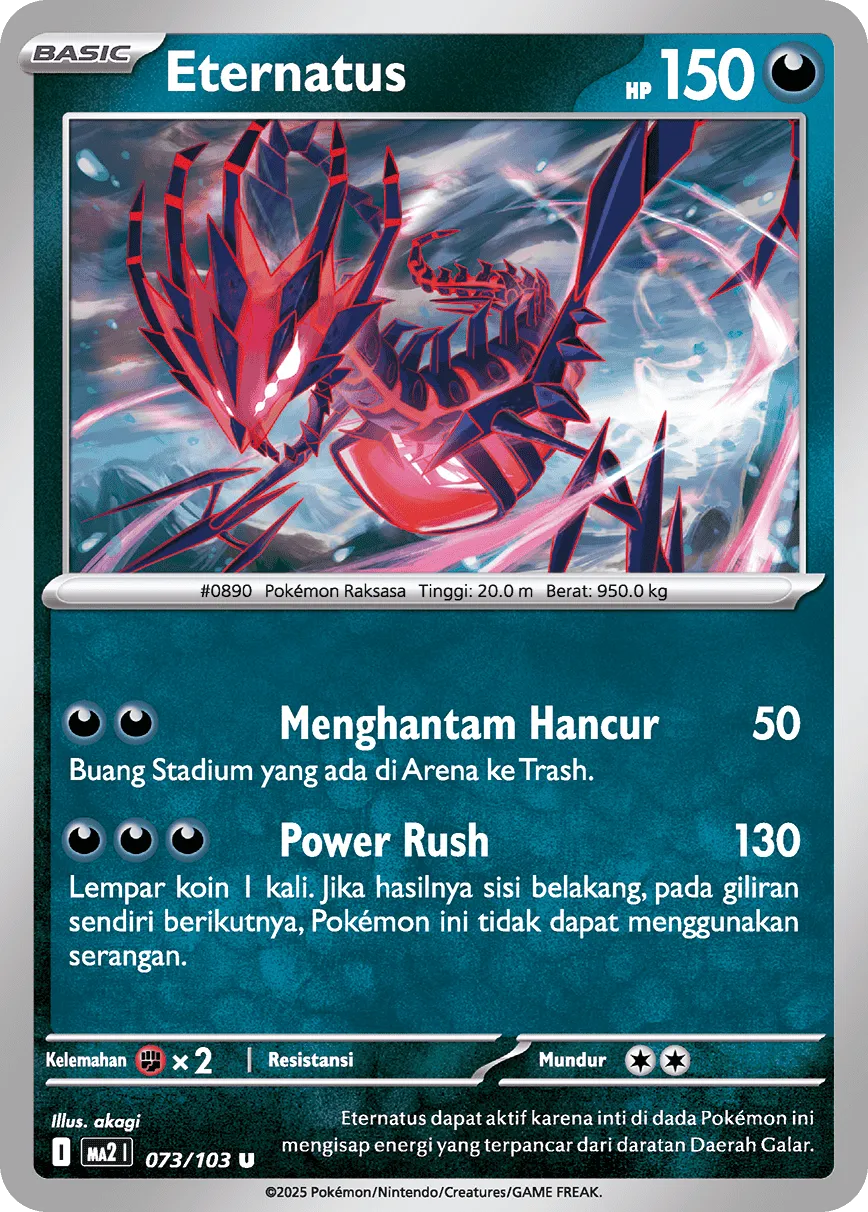 Eternatus 073 — Blue Blaze (Indonesian Pokémon TCG card)