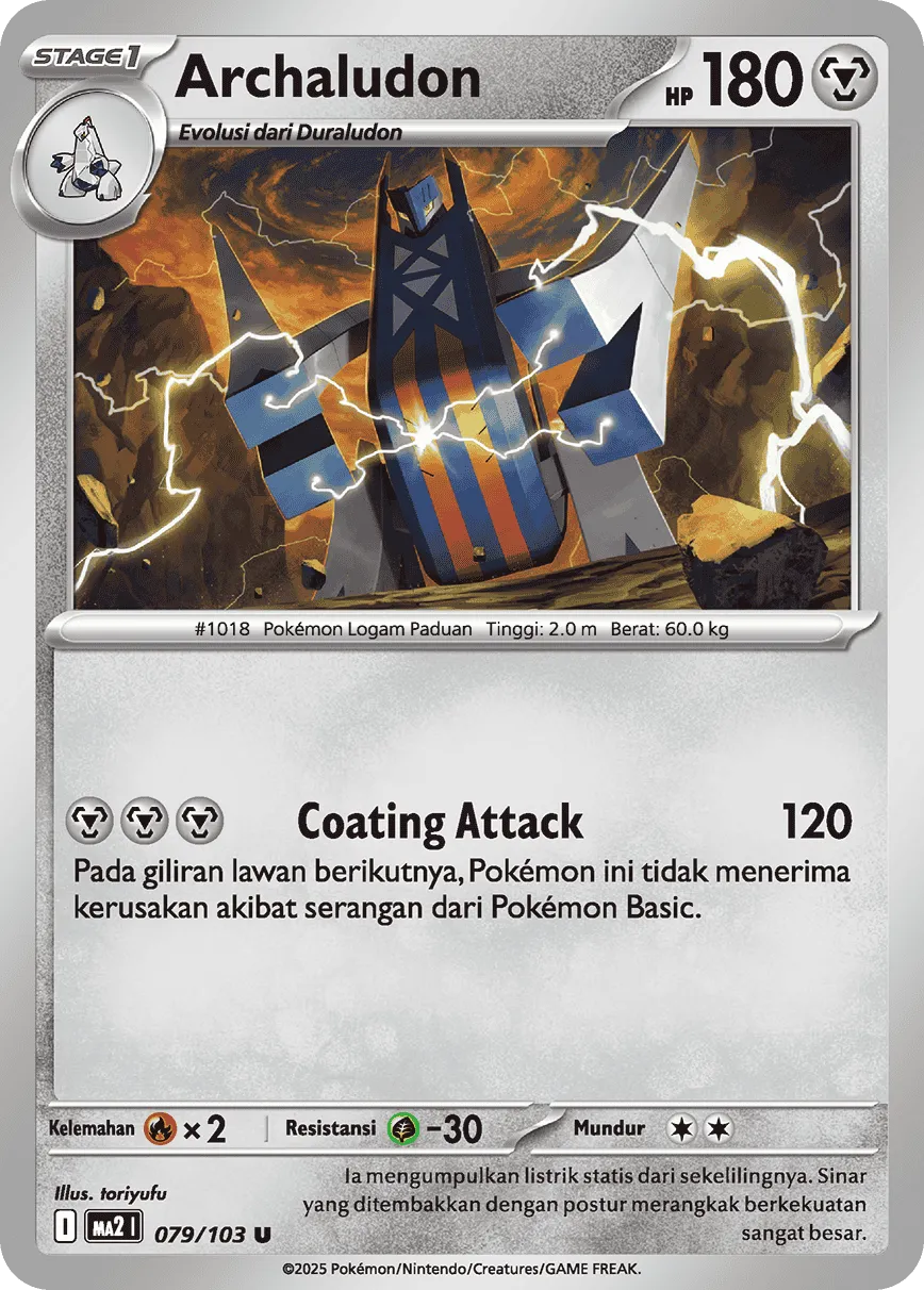 Archaludon 079 — Blue Blaze (Indonesian Pokémon TCG card)