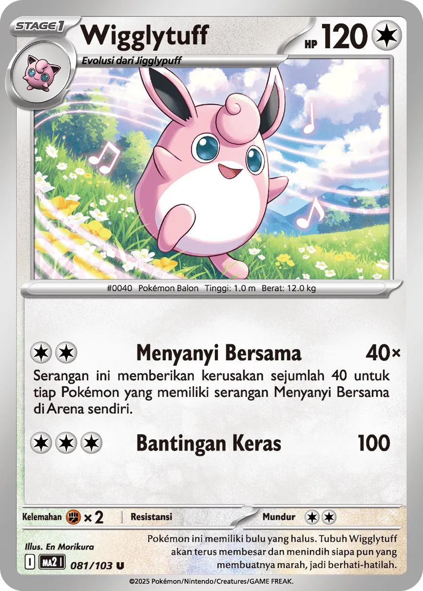 Wigglytuff 081 — Blue Blaze (Indonesian Pokémon TCG card)