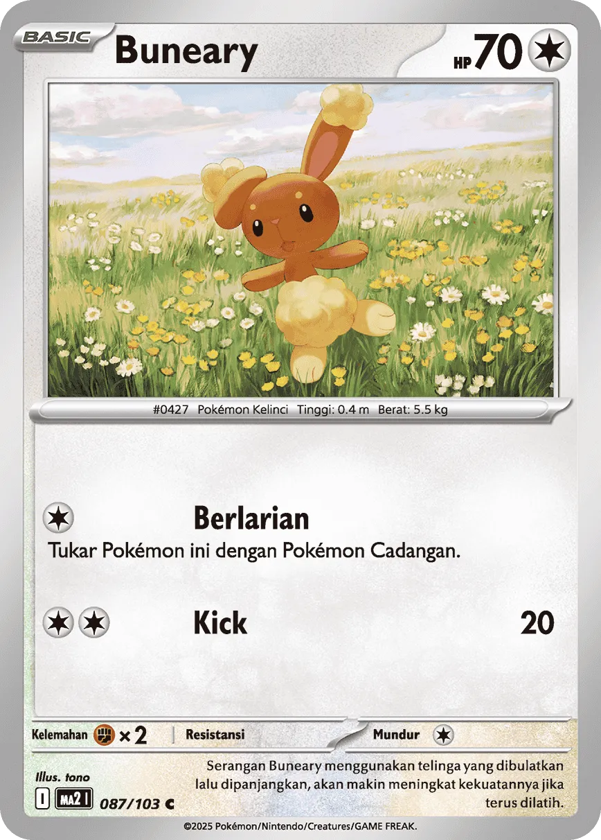 Buneary 087 — Blue Blaze (Indonesian Pokémon TCG card)