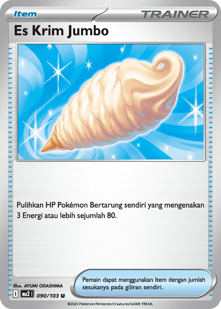 Jumbo Ice Cream 090 — Blue Blaze (Indonesian Pokémon TCG card)