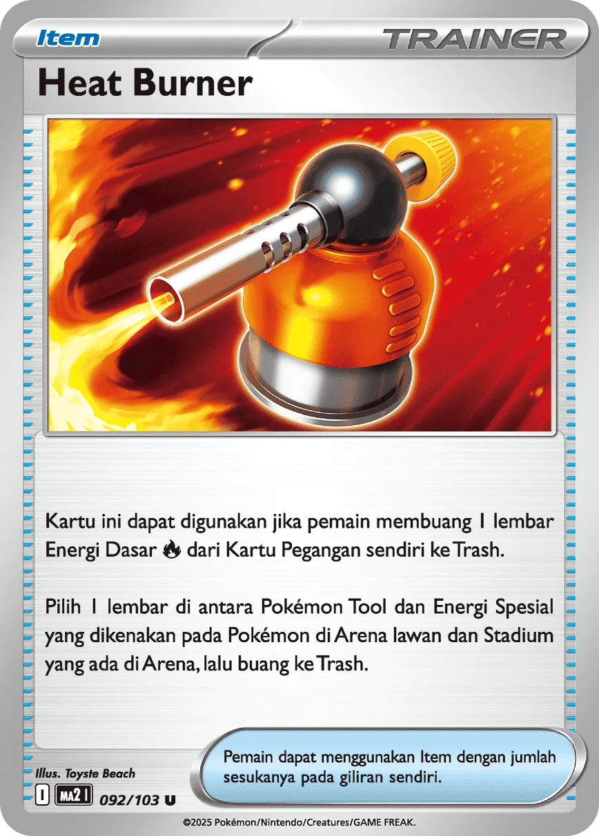 Blowtorch 092 — Blue Blaze (Indonesian Pokémon TCG card)
