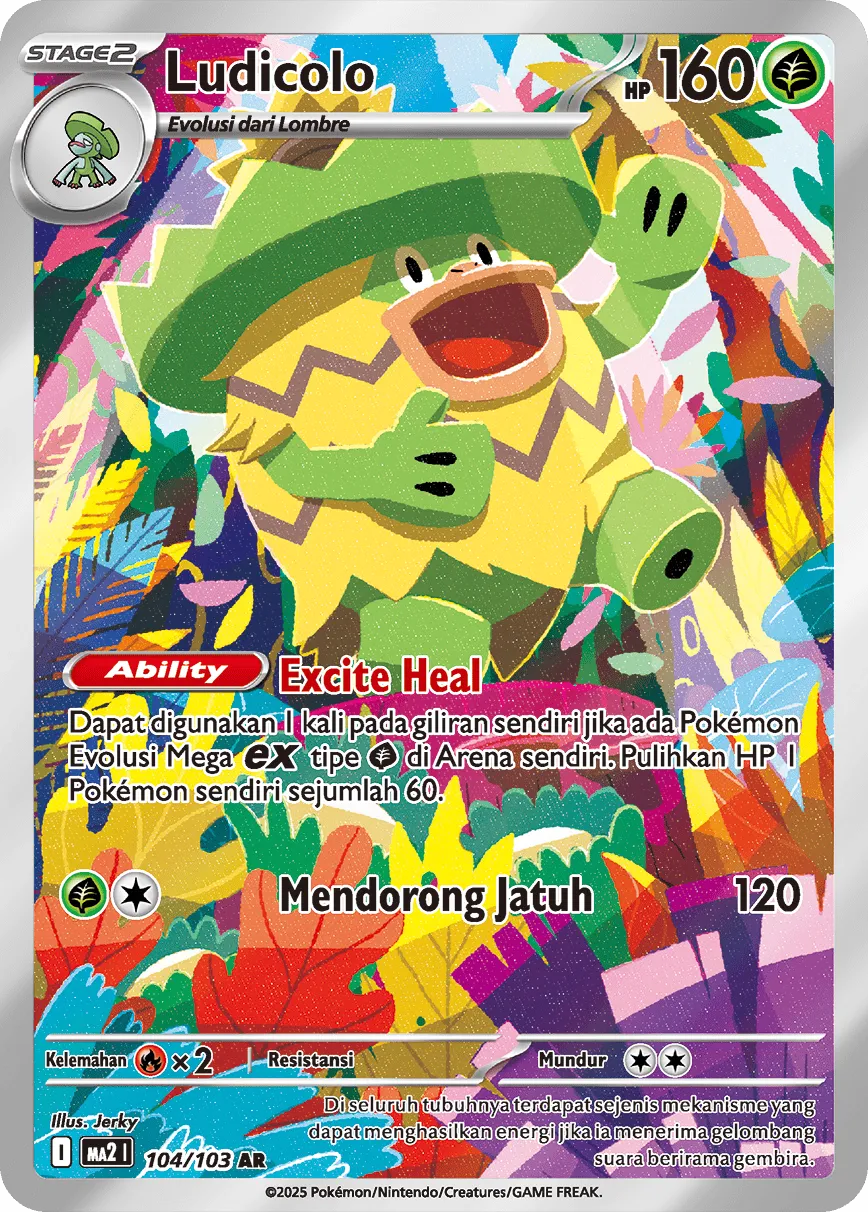 Ludicolo 104 — Blue Blaze (Indonesian Pokémon TCG card)