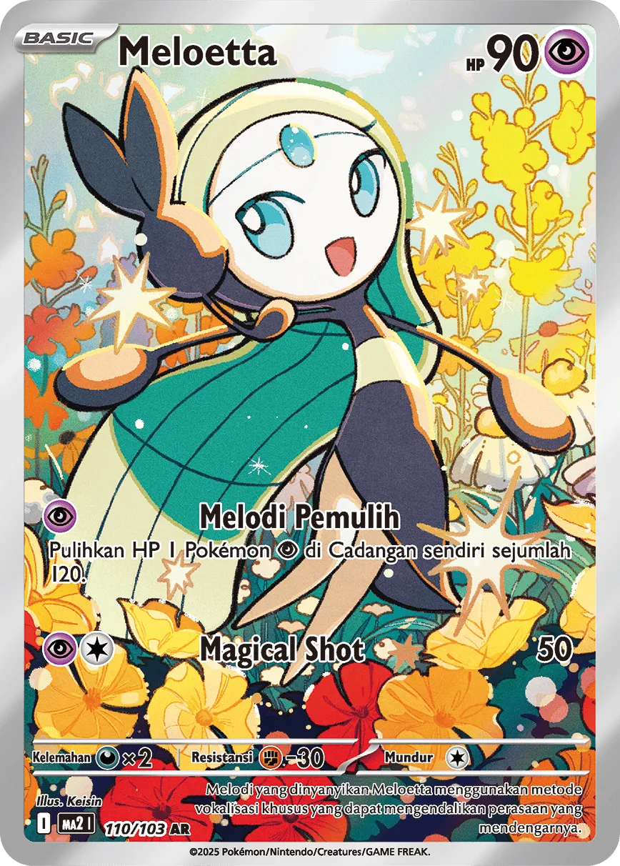 Meloetta 110 — Blue Blaze (Indonesian Pokémon TCG card)
