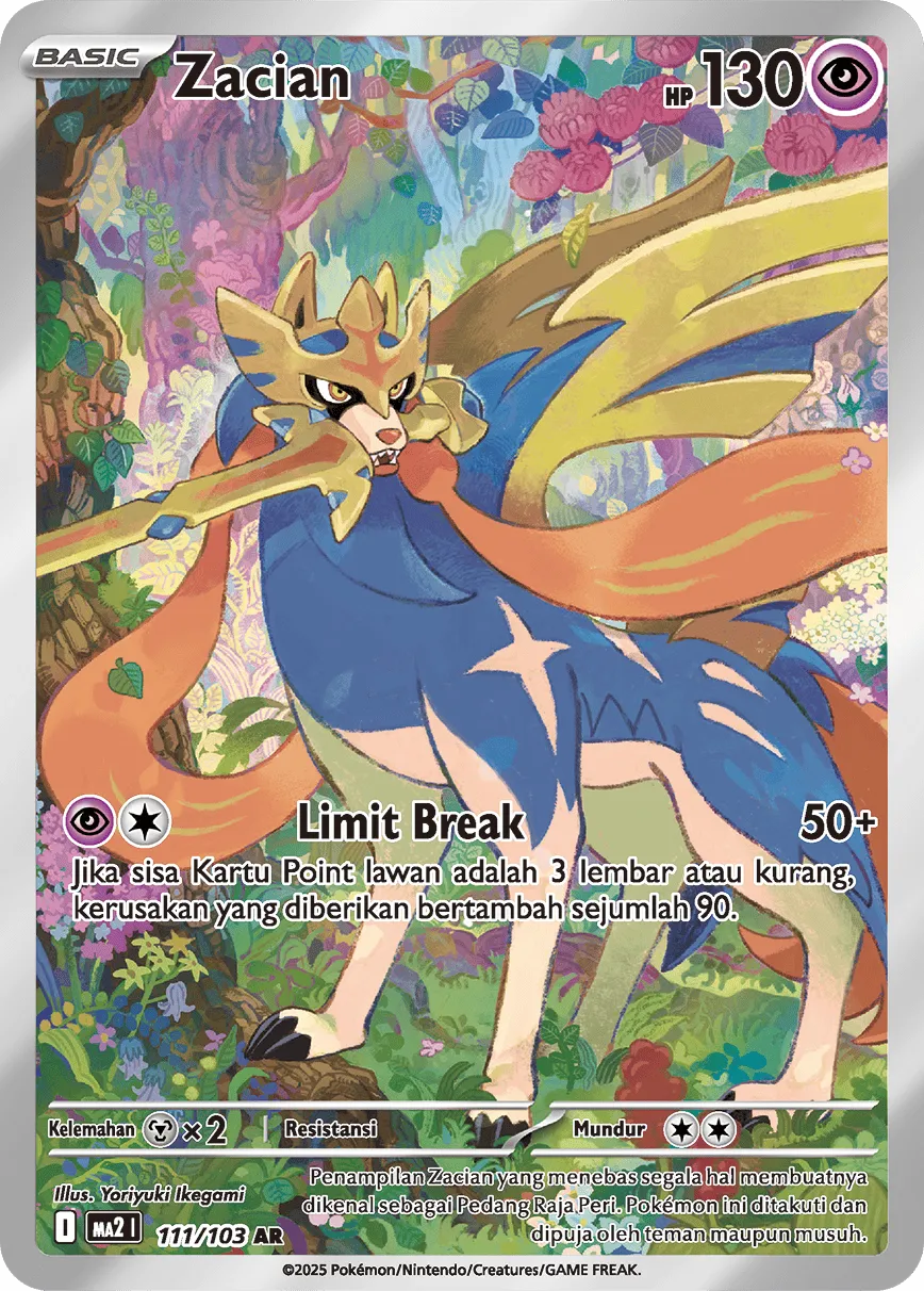 Zacian 111 — Blue Blaze (Indonesian Pokémon TCG card)