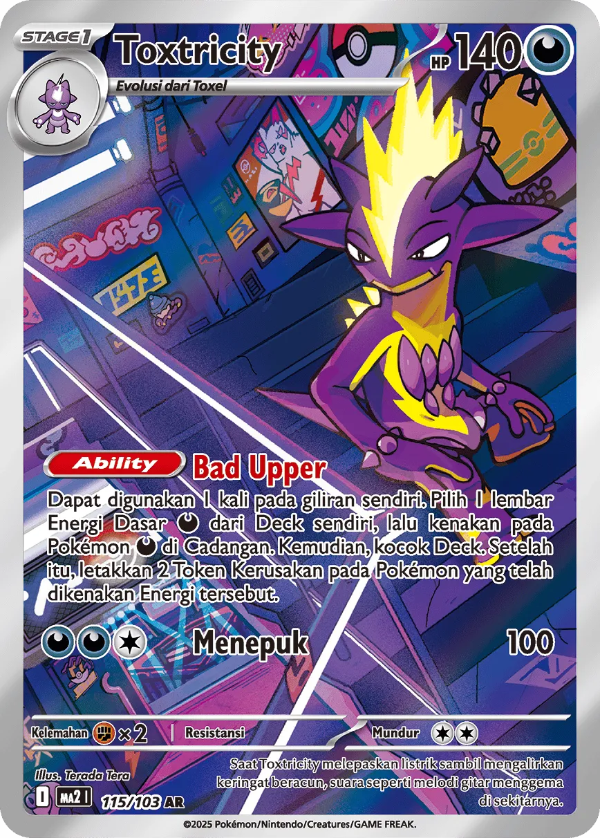 Toxtricity 115 — Blue Blaze (Indonesian Pokémon TCG card)