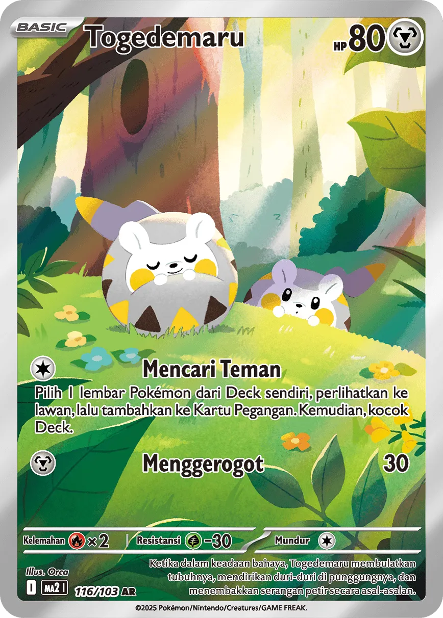 Togedemaru 116 — Blue Blaze (Indonesian Pokémon TCG card)