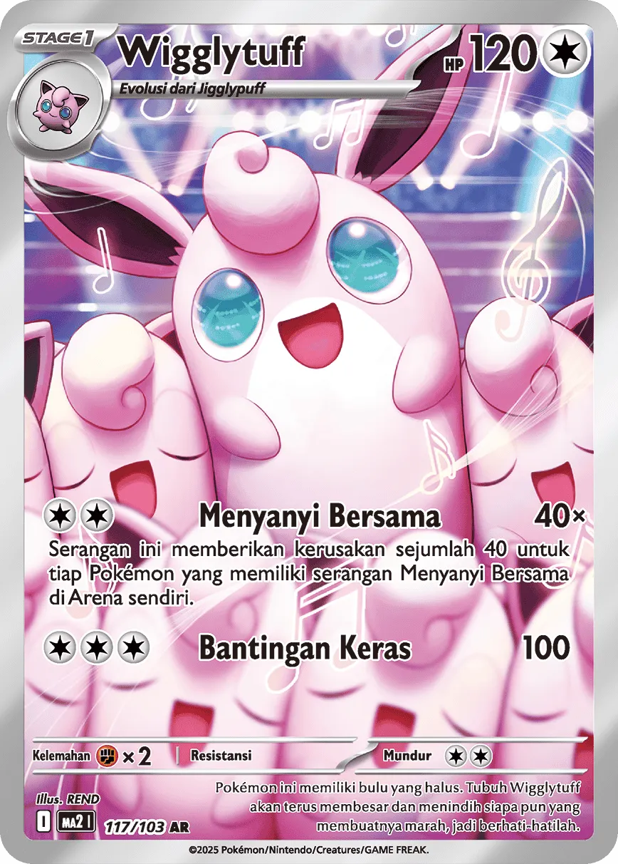 Wigglytuff 117 — Blue Blaze (Indonesian Pokémon TCG card)