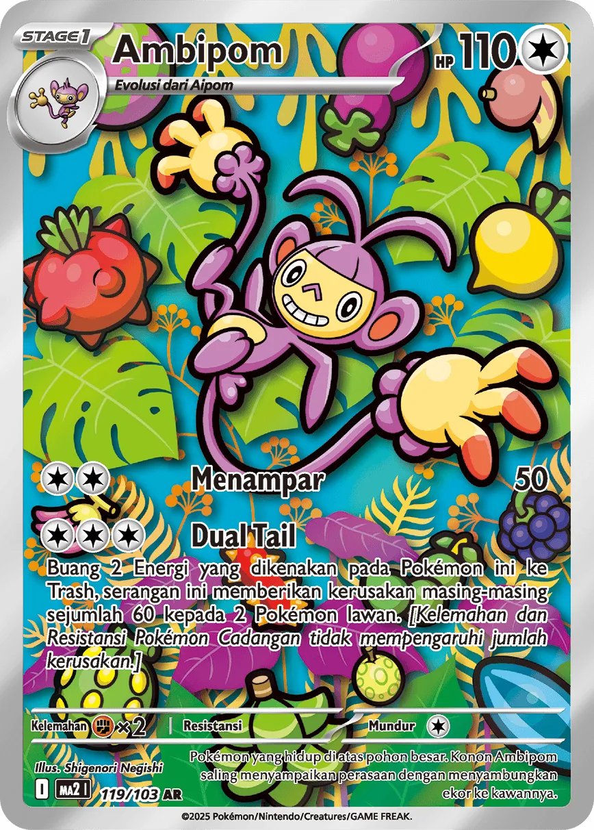 Ambipom 119 — Blue Blaze (Indonesian Pokémon TCG card)