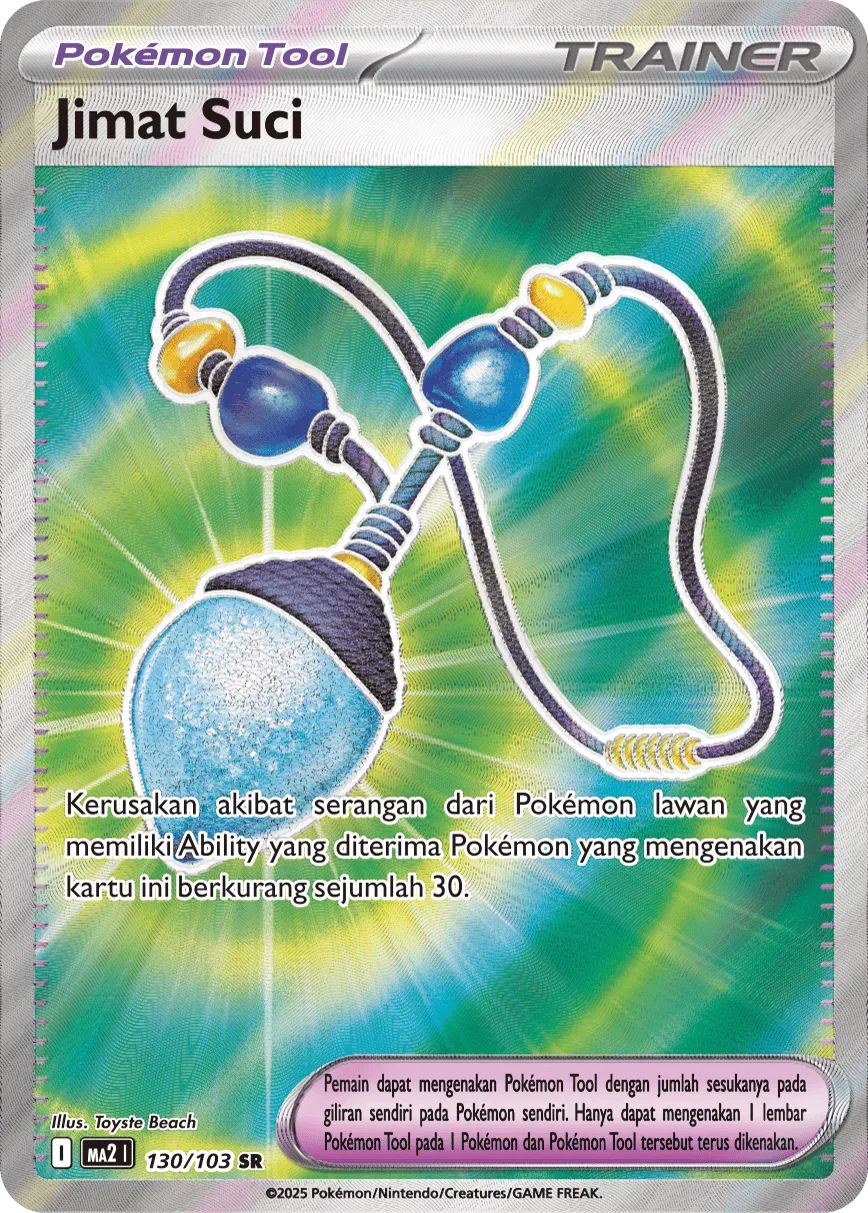 Sacred Charm 130 — Blue Blaze (Indonesian Pokémon TCG card)
