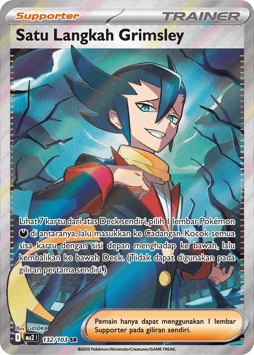 Grimsley's Move 132 — Blue Blaze (Indonesian Pokémon TCG card)