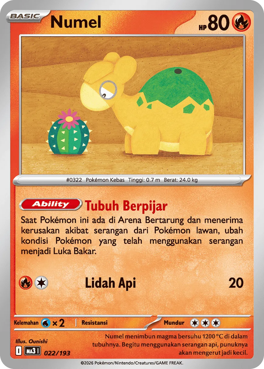 Numel 022 — MEGA Dream ex (Indonesian Pokémon TCG card)