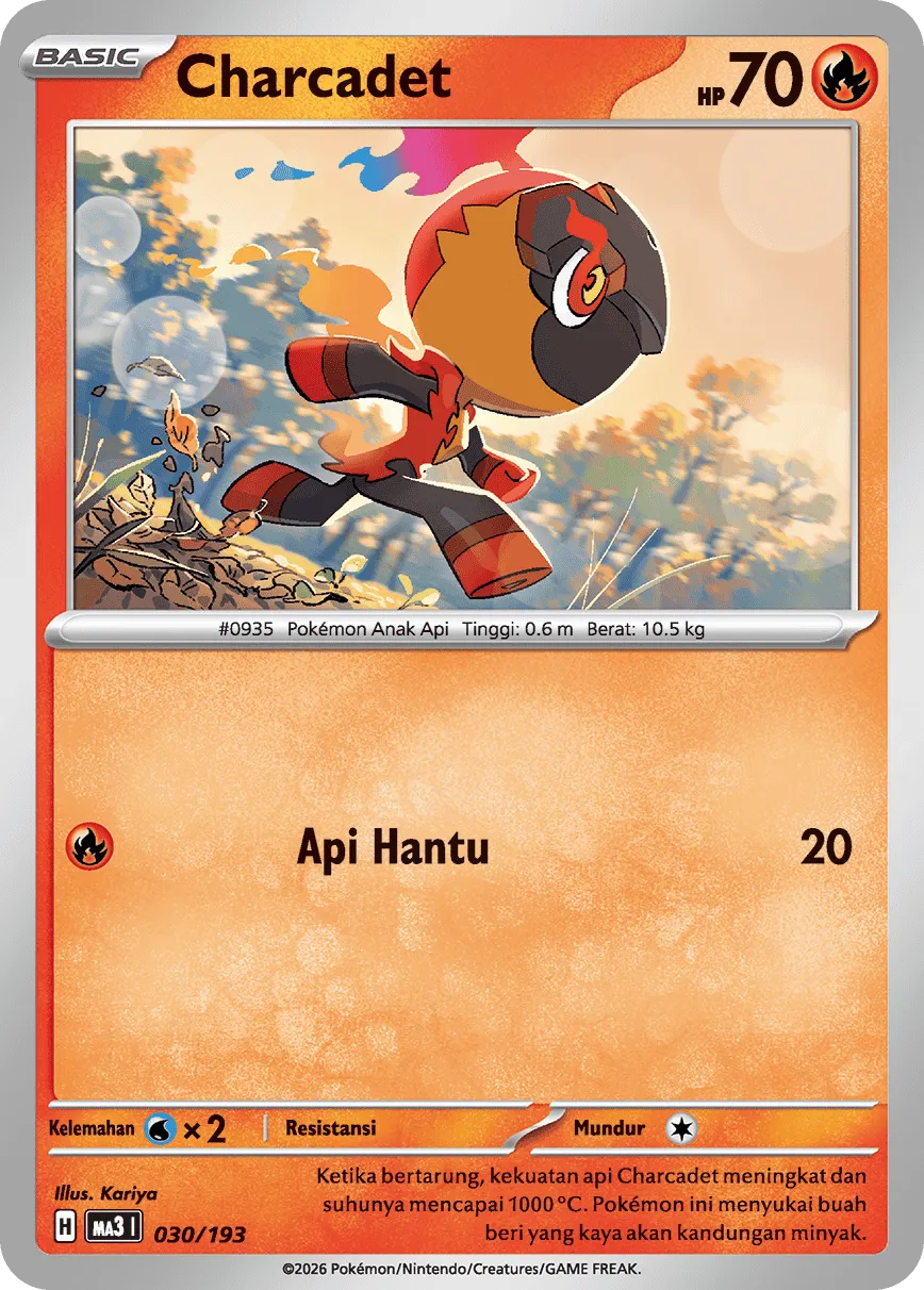 Charcadet 030 — MEGA Dream ex (Indonesian Pokémon TCG card)
