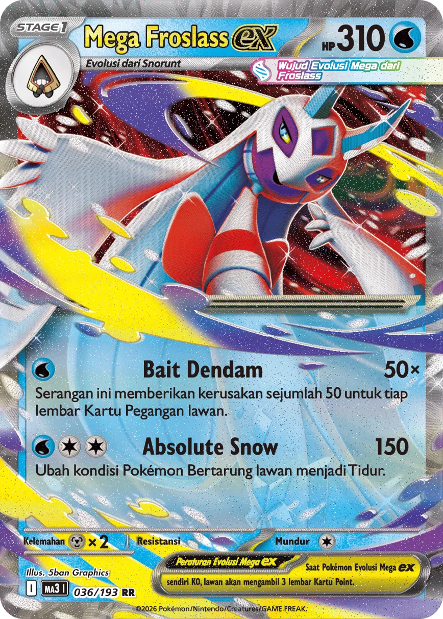 Mega Froslass ex 036 — MEGA Dream ex (Indonesian Pokémon TCG card)