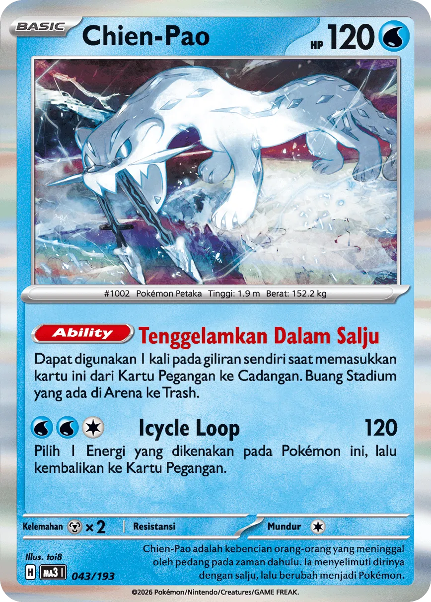 Chien-Pao 043 — MEGA Dream ex (Indonesian Pokémon TCG card)