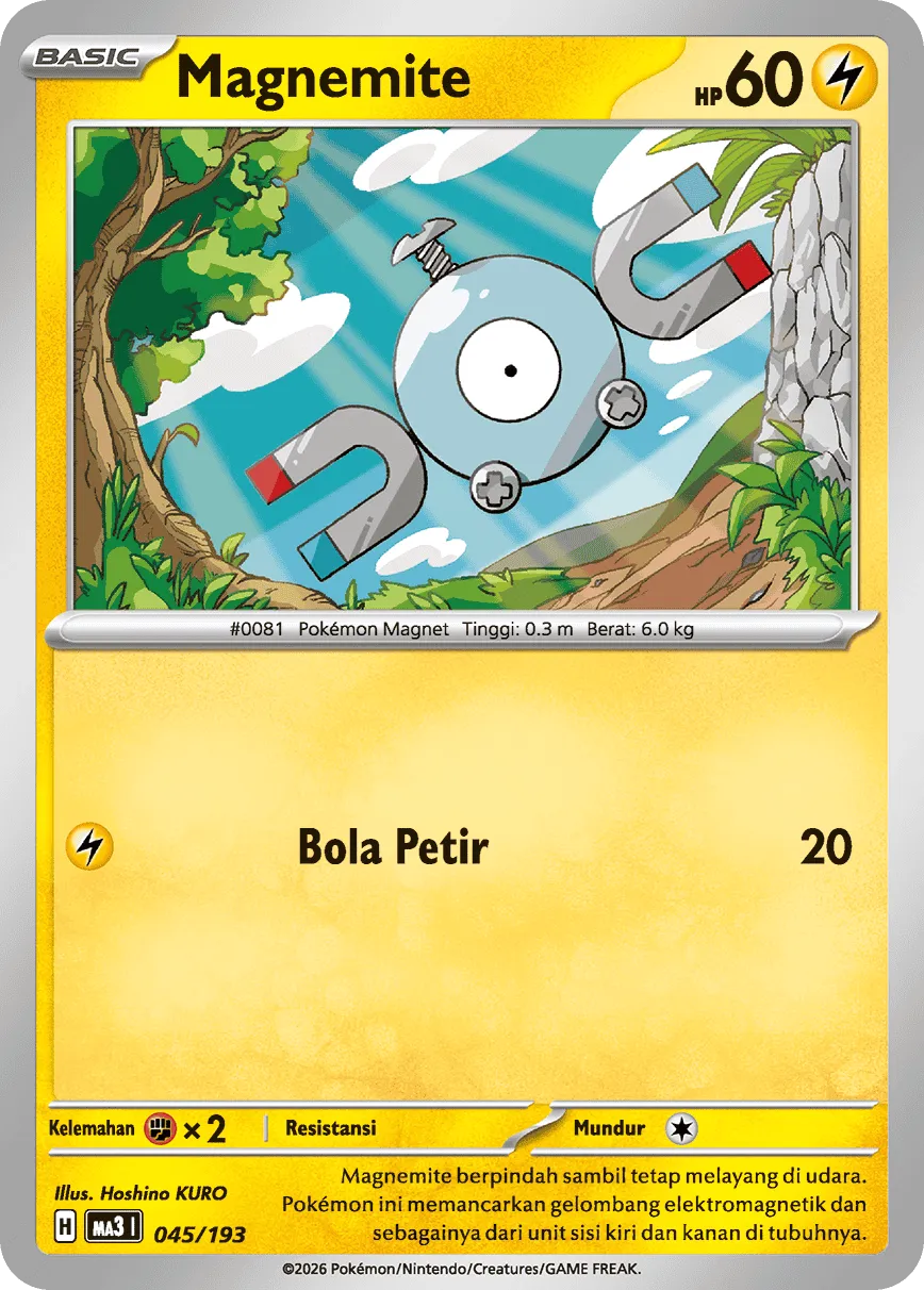 Magnemite 045 — MEGA Dream ex (Indonesian Pokémon TCG card)