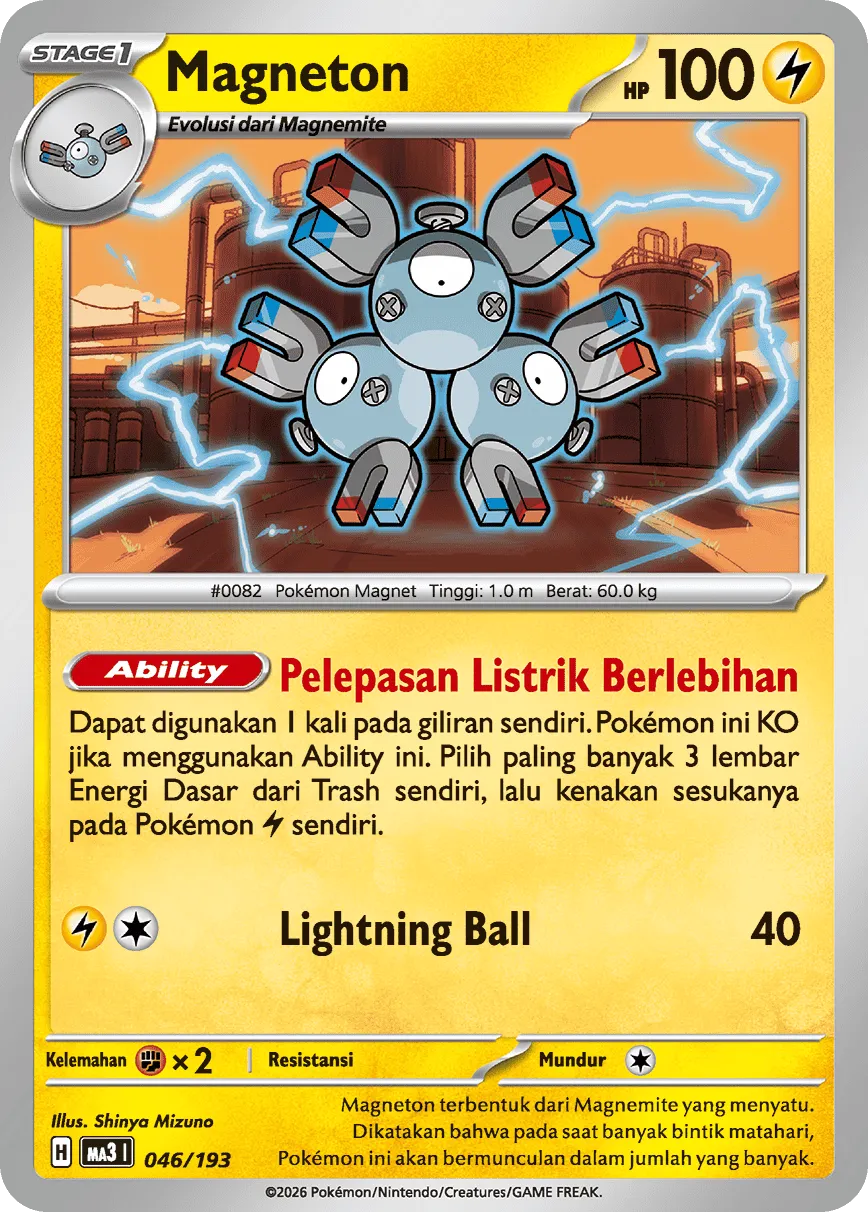 Magneton 046 — MEGA Dream ex (Indonesian Pokémon TCG card)
