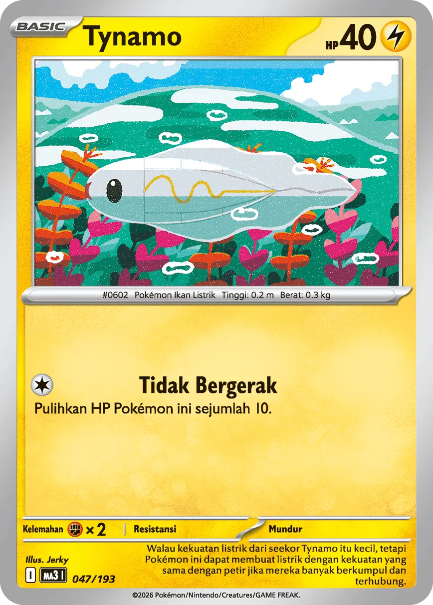 Tynamo 047 — MEGA Dream ex (Indonesian Pokémon TCG card)