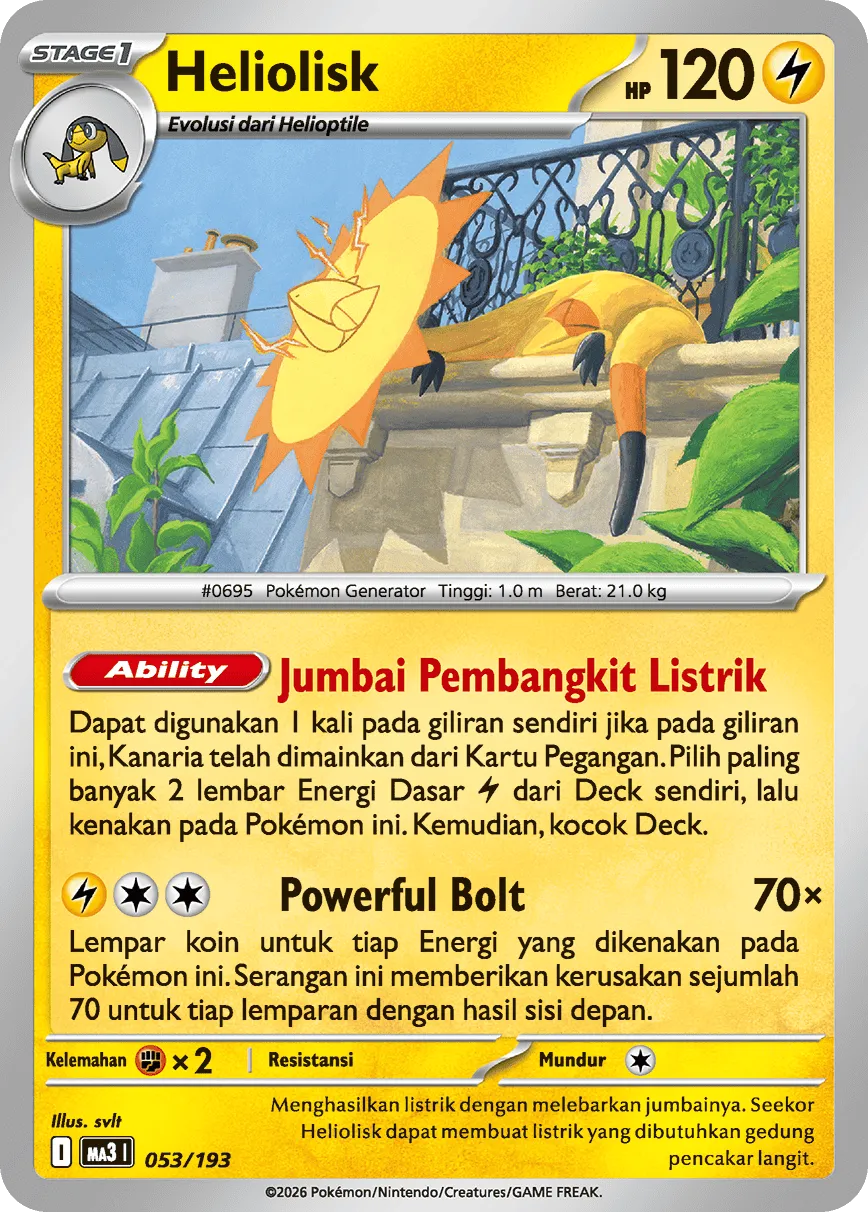 Heliolisk 053 — MEGA Dream ex (Indonesian Pokémon TCG card)