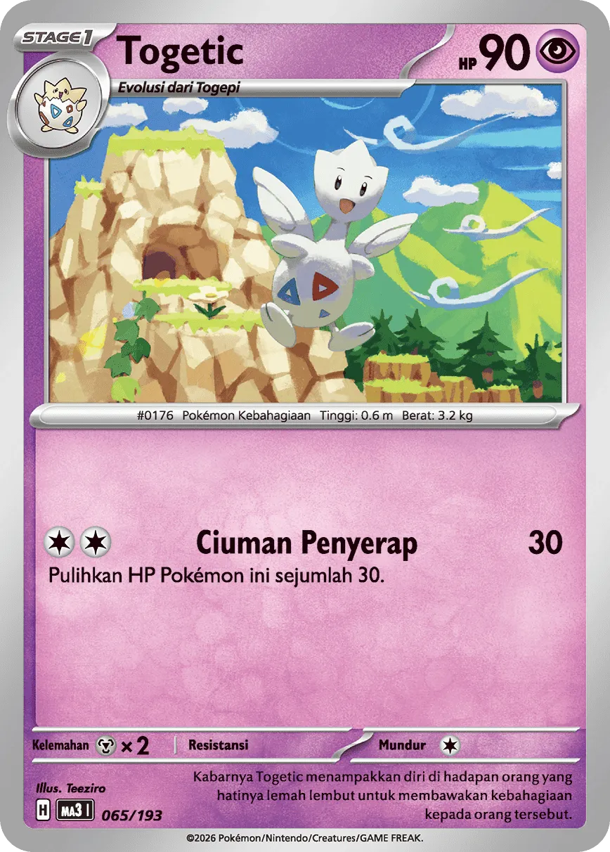 Togetic 065 — MEGA Dream ex (Indonesian Pokémon TCG card)