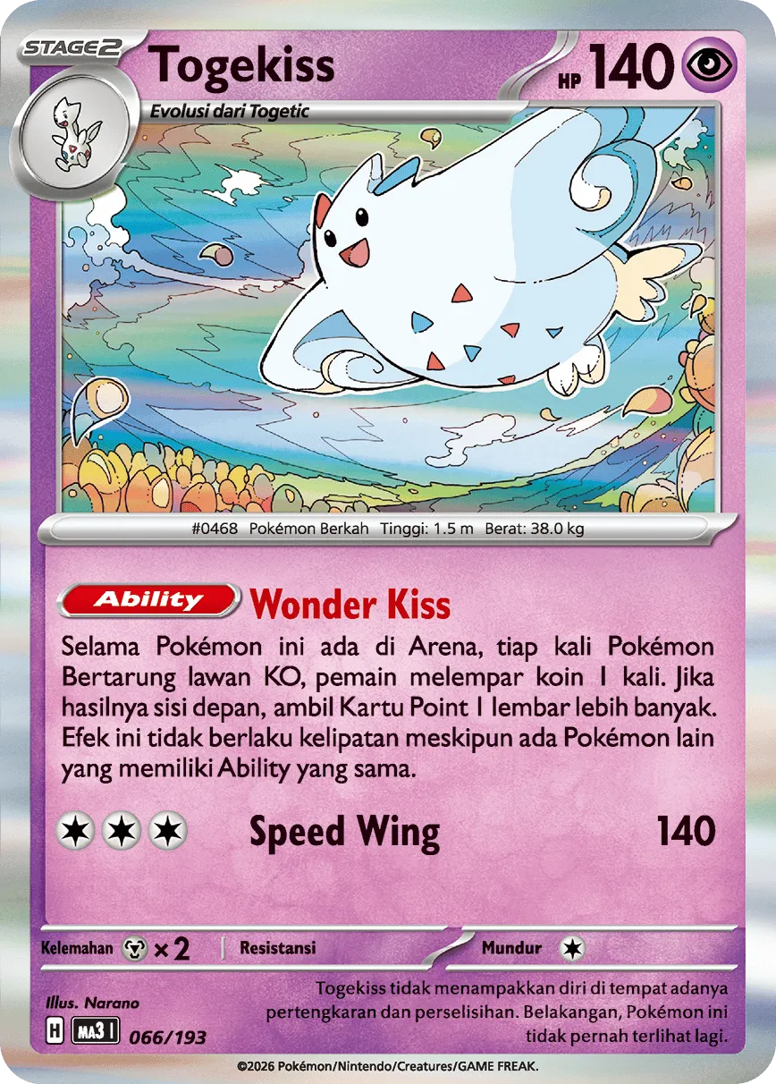 Togekiss 066 — MEGA Dream ex (Indonesian Pokémon TCG card)