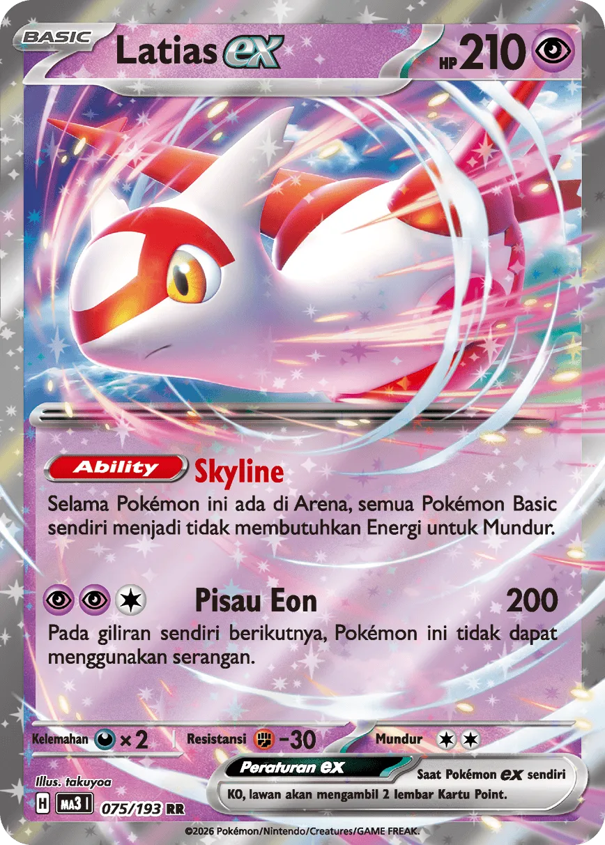 Latias ex 075 — MEGA Dream ex (Indonesian Pokémon TCG card)