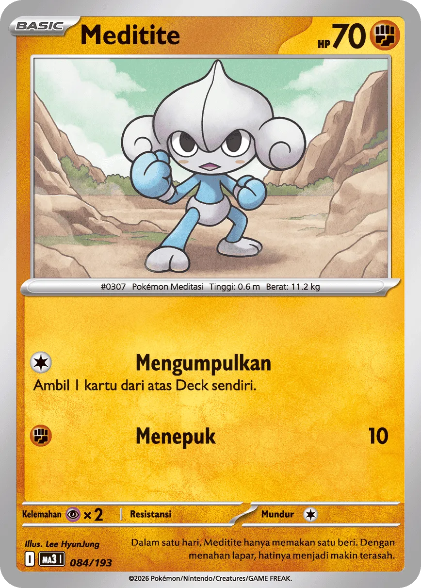 Meditite 084 — MEGA Dream ex (Indonesian Pokémon TCG card)