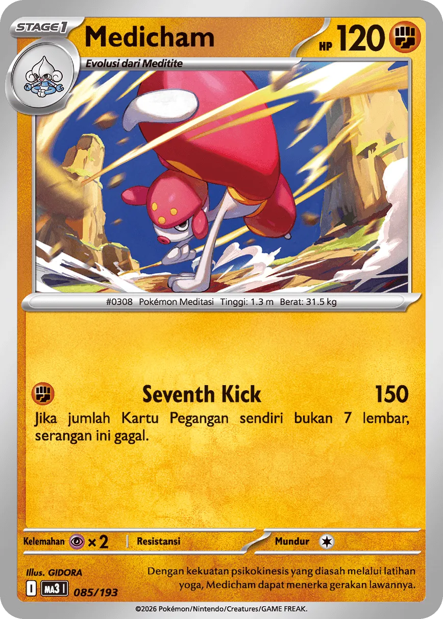 Medicham 085 — MEGA Dream ex (Indonesian Pokémon TCG card)