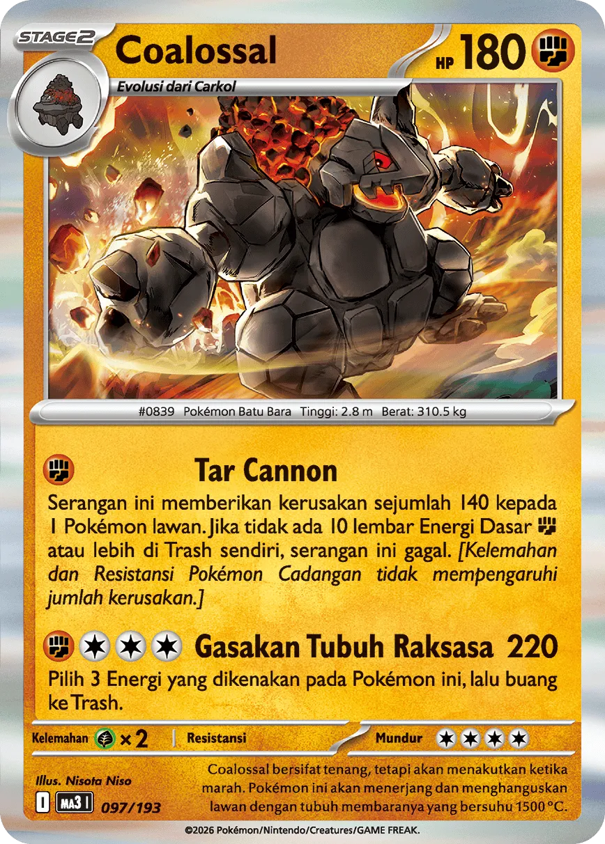Coalossal 097 — MEGA Dream ex (Indonesian Pokémon TCG card)
