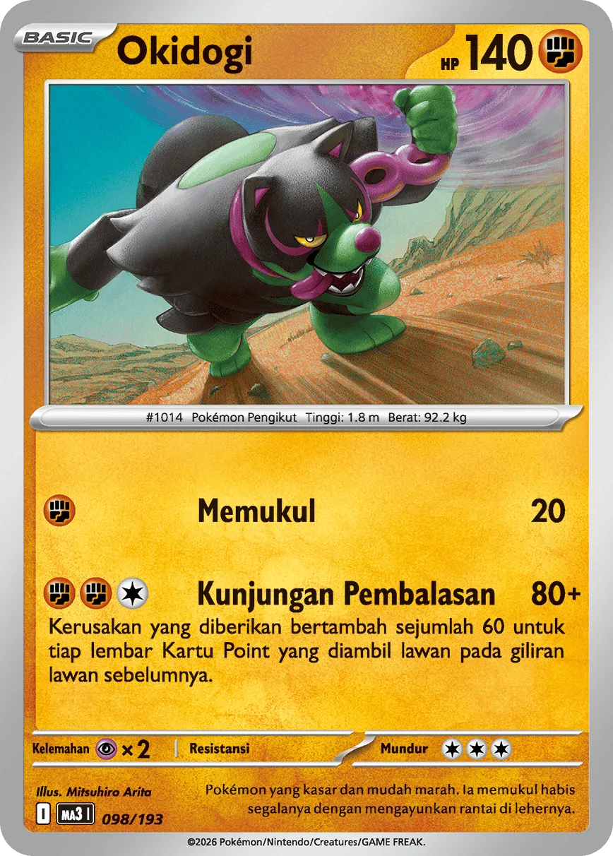 Okidogi 098 — MEGA Dream ex (Indonesian Pokémon TCG card)