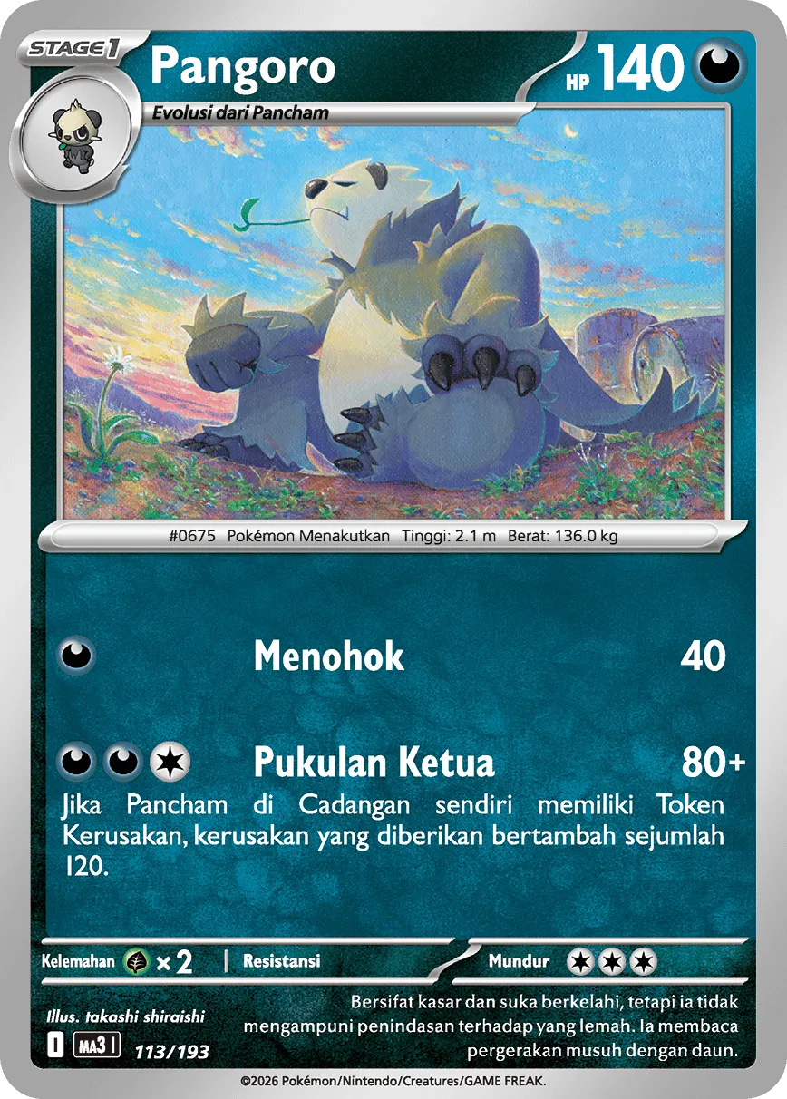 Pangoro 113 — MEGA Dream ex (Indonesian Pokémon TCG card)