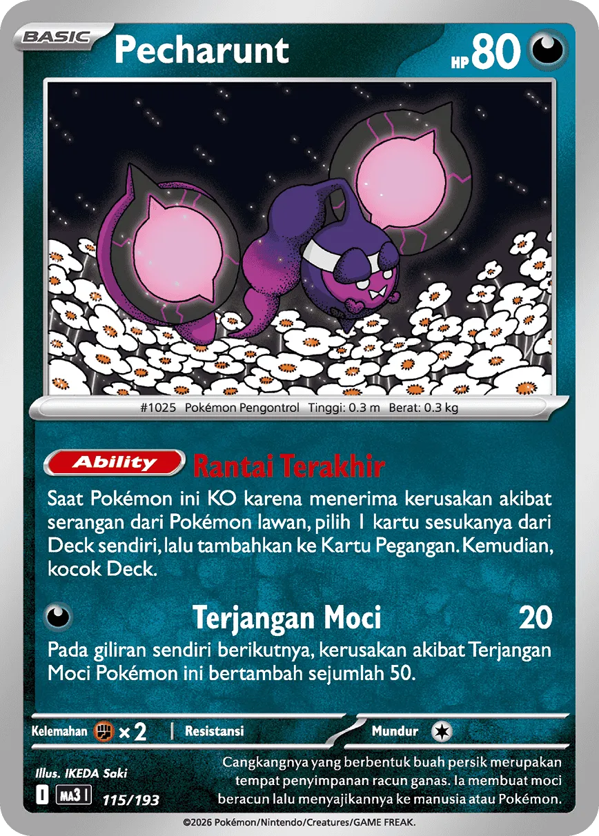 Pecharunt 115 — MEGA Dream ex (Indonesian Pokémon TCG card)