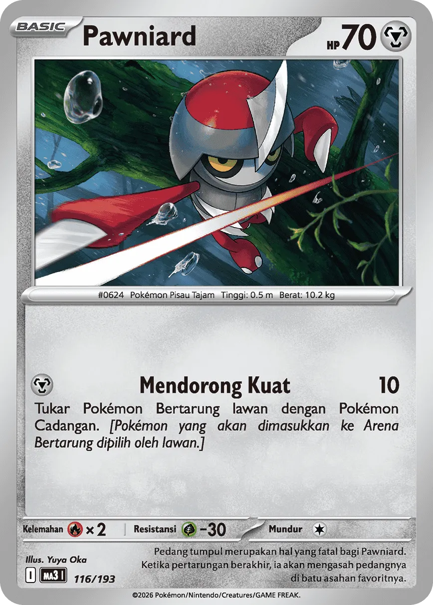 Pawniard 116 — MEGA Dream ex (Indonesian Pokémon TCG card)