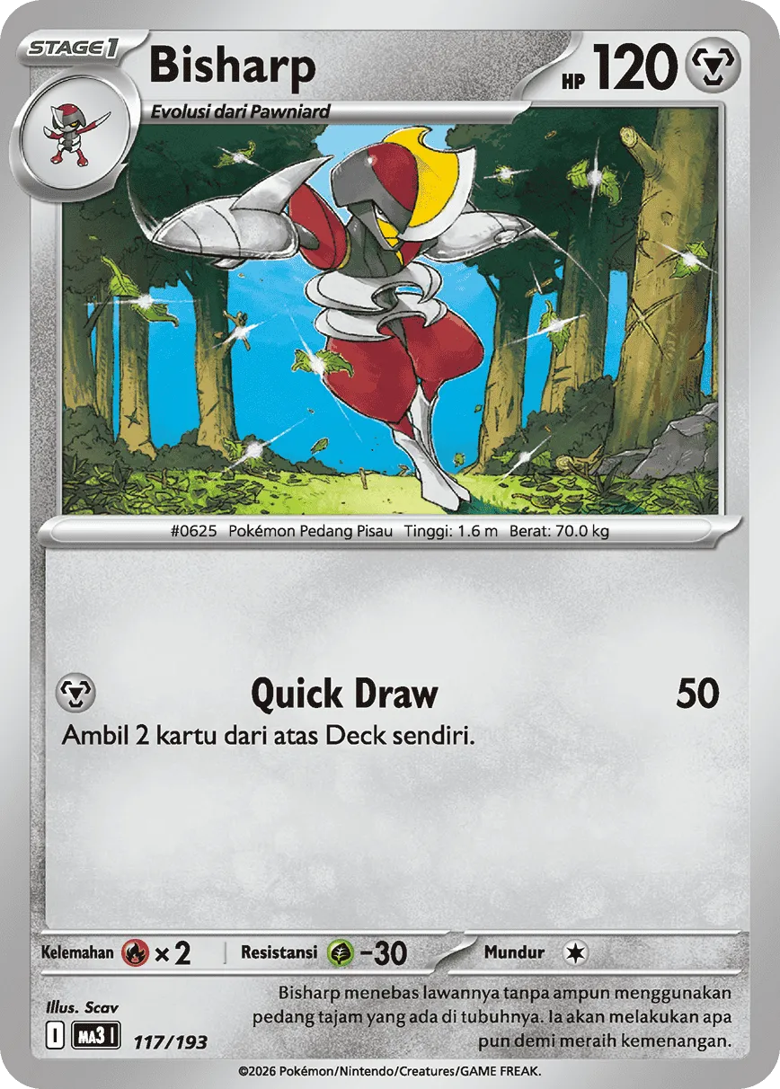Bisharp 117 — MEGA Dream ex (Indonesian Pokémon TCG card)
