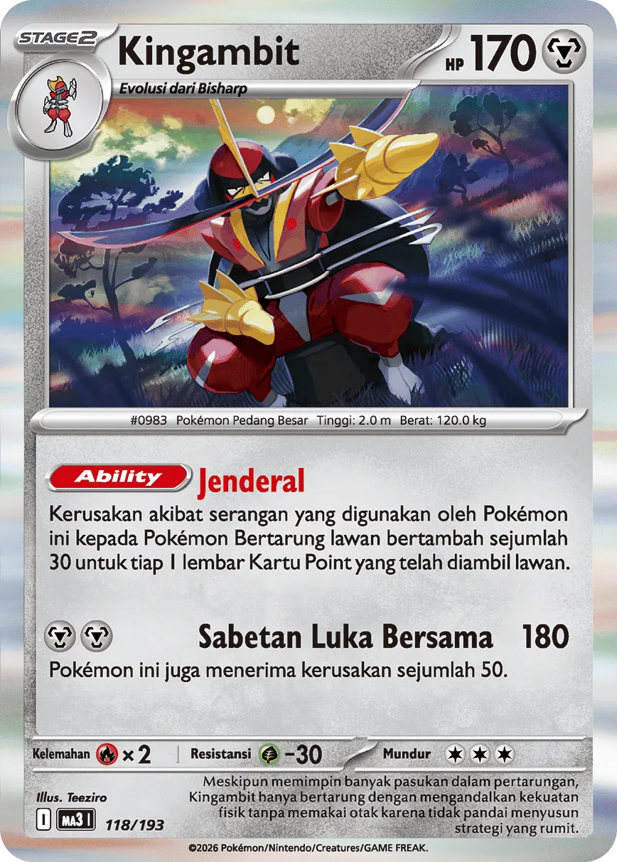 Kingambit 118 — MEGA Dream ex (Indonesian Pokémon TCG card)