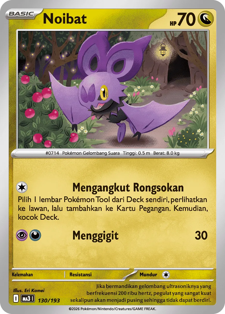 Noibat 130 — MEGA Dream ex (Indonesian Pokémon TCG card)