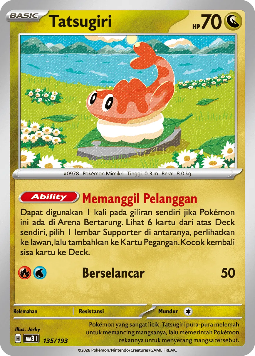 Tatsugiri 135 — MEGA Dream ex (Indonesian Pokémon TCG card)