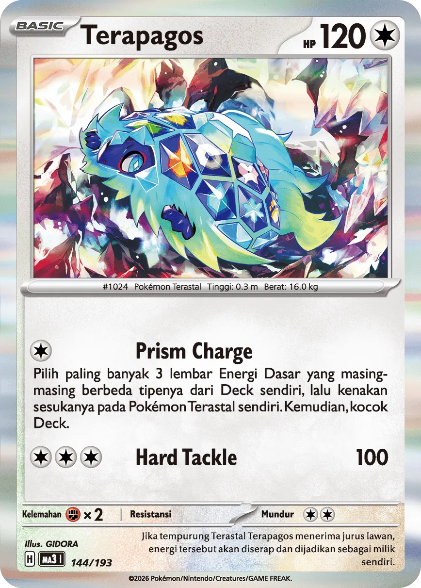 Terapagos 144 — MEGA Dream ex (Indonesian Pokémon TCG card)