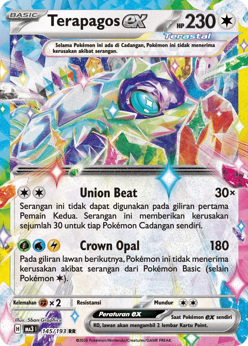 Terapagos ex 145 — MEGA Dream ex (Indonesian Pokémon TCG card)
