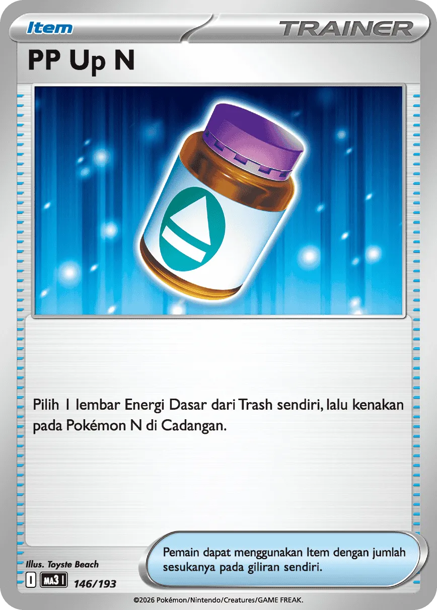 N's PP Up 146 — MEGA Dream ex (Indonesian Pokémon TCG card)