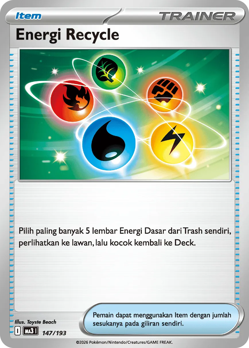 Energy Recycler 147 — MEGA Dream ex (Indonesian Pokémon TCG card)