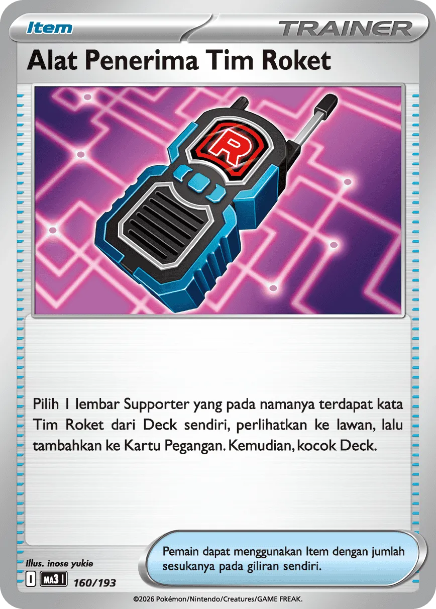 Team Rocket's Transceiver 160 — MEGA Dream ex (Indonesian Pokémon TCG card)