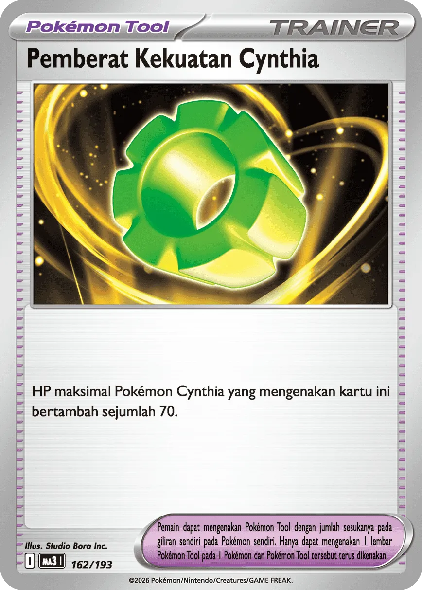 Cynthia's Power Weight 162 — MEGA Dream ex (Indonesian Pokémon TCG card)