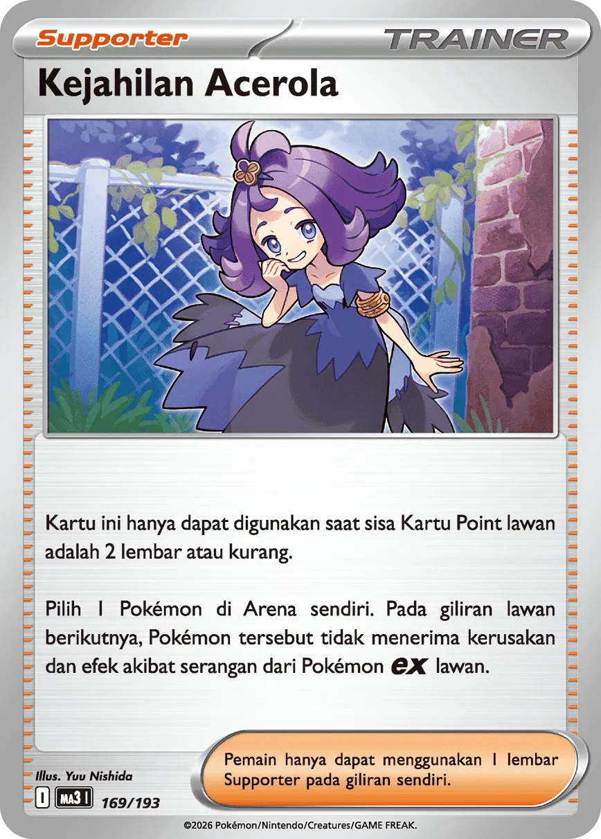 Acerola's Mischief 169 — MEGA Dream ex (Indonesian Pokémon TCG card)
