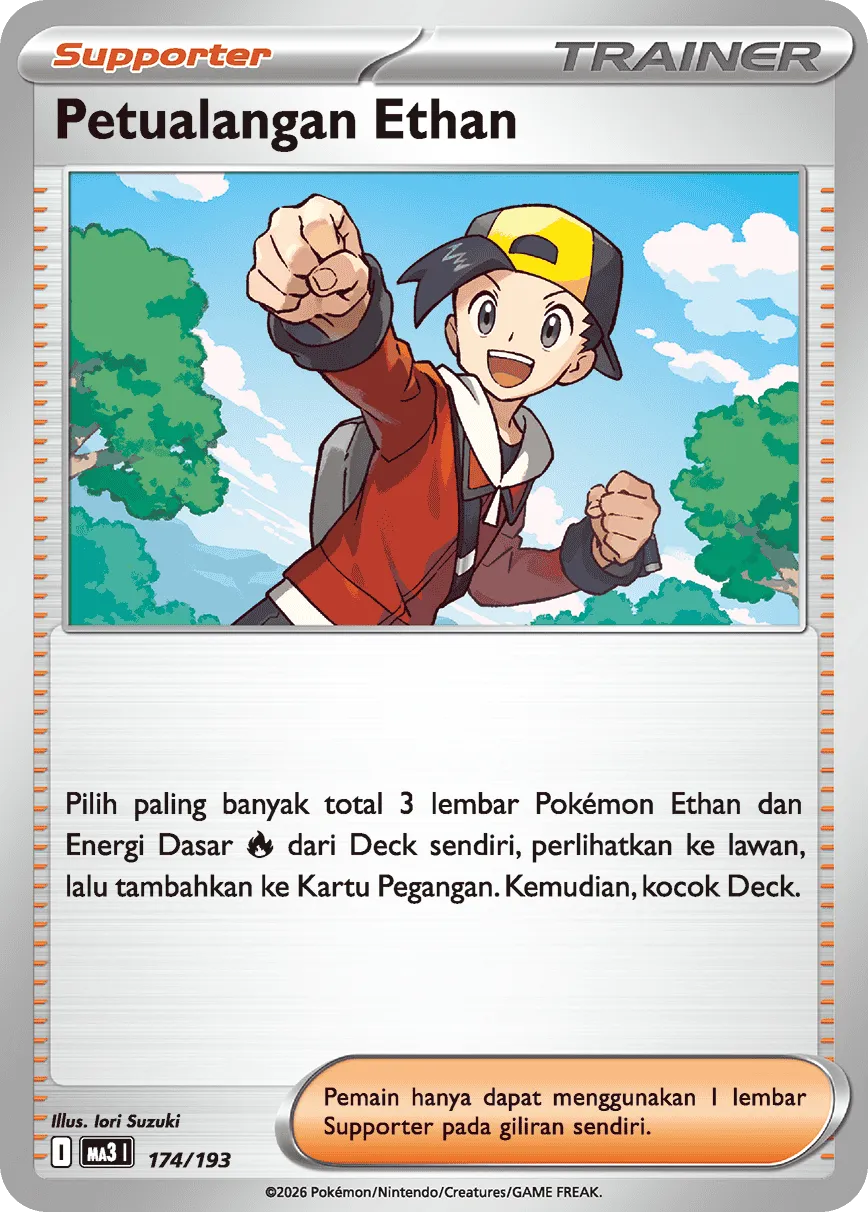 Ethan's Adventure 174 — MEGA Dream ex (Indonesian Pokémon TCG card)